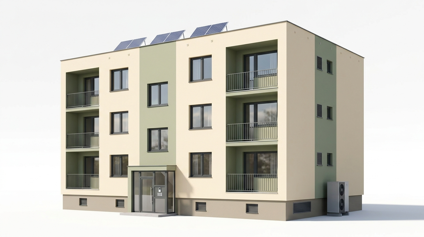 Dokončený bytový dům po revitalizaci